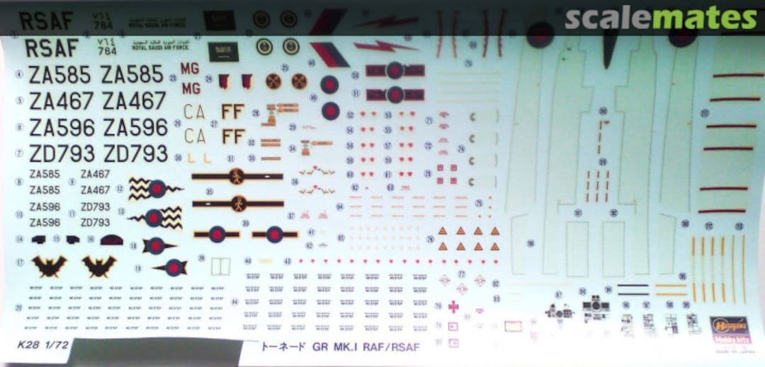 Contents Tornado GR Mk.1 04028 Hasegawa