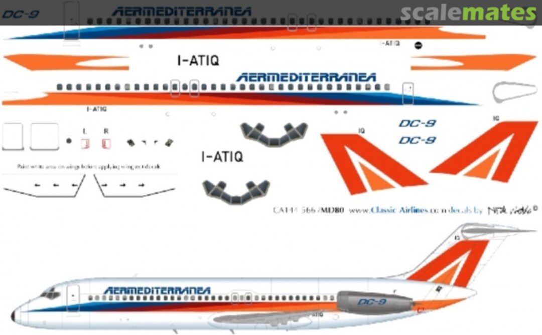 Boxart Aermediterranea DC9-30 CA144-566 Classic Airlines