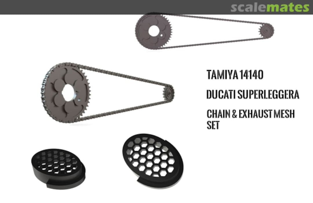 Boxart Ducati Superleggera V4 Chain & Exhaust Mesh set FSM6 Falcon Scale Models