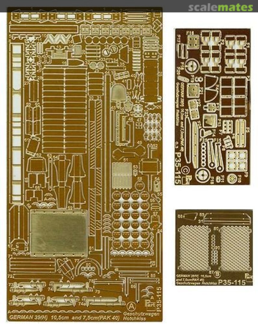 Boxart German 39(H) 10,5cm leFH 18 and 7,5cm Pak 40 P35-115 Part