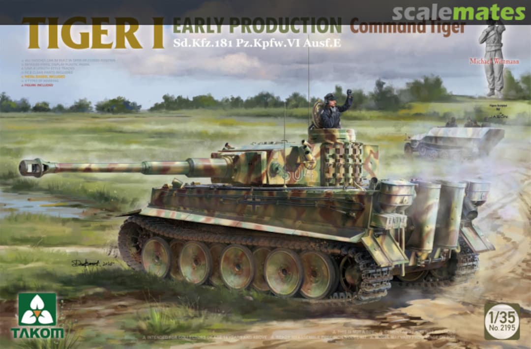 Boxart Sd.Kfz.181 Pz.Kpfw.VI Ausf.E  Tiger I Command Tiger Michael Wittmann  2195 Takom