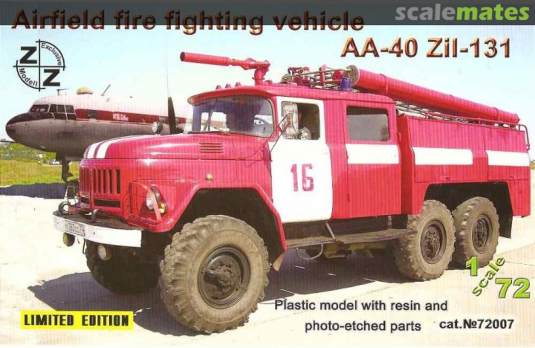 Boxart AA-40 ZiL-131 Airfield Fire Fighting Vehicle 72007 ZZ Exclusive Modell