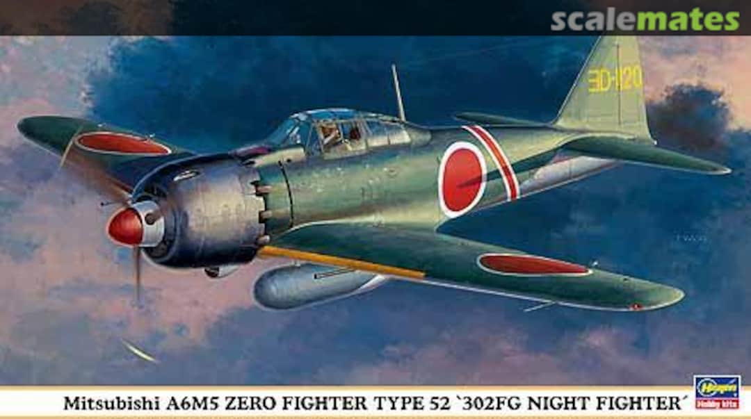 Boxart Mitsubishi A6M5 Zero Fighter Type 52 `302FG Night Fighter´ 09882 Hasegawa