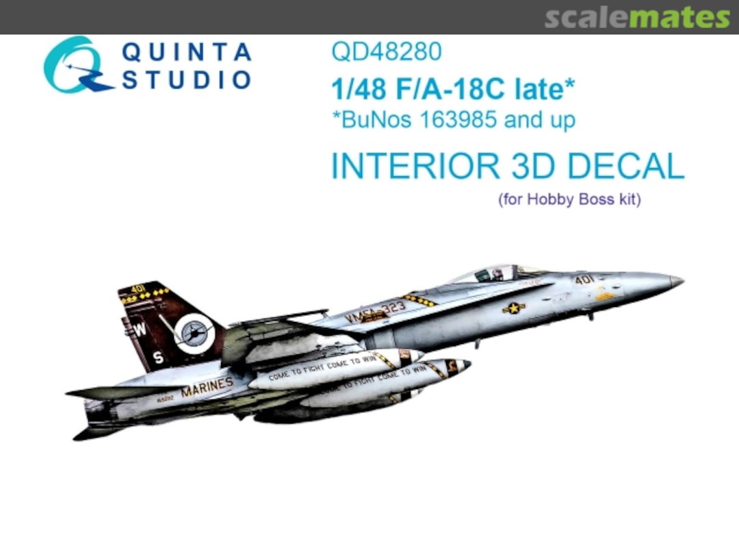 Boxart F/A-18C Hornet - Late BuNos 163985 & Up QD48280 Quinta Studio