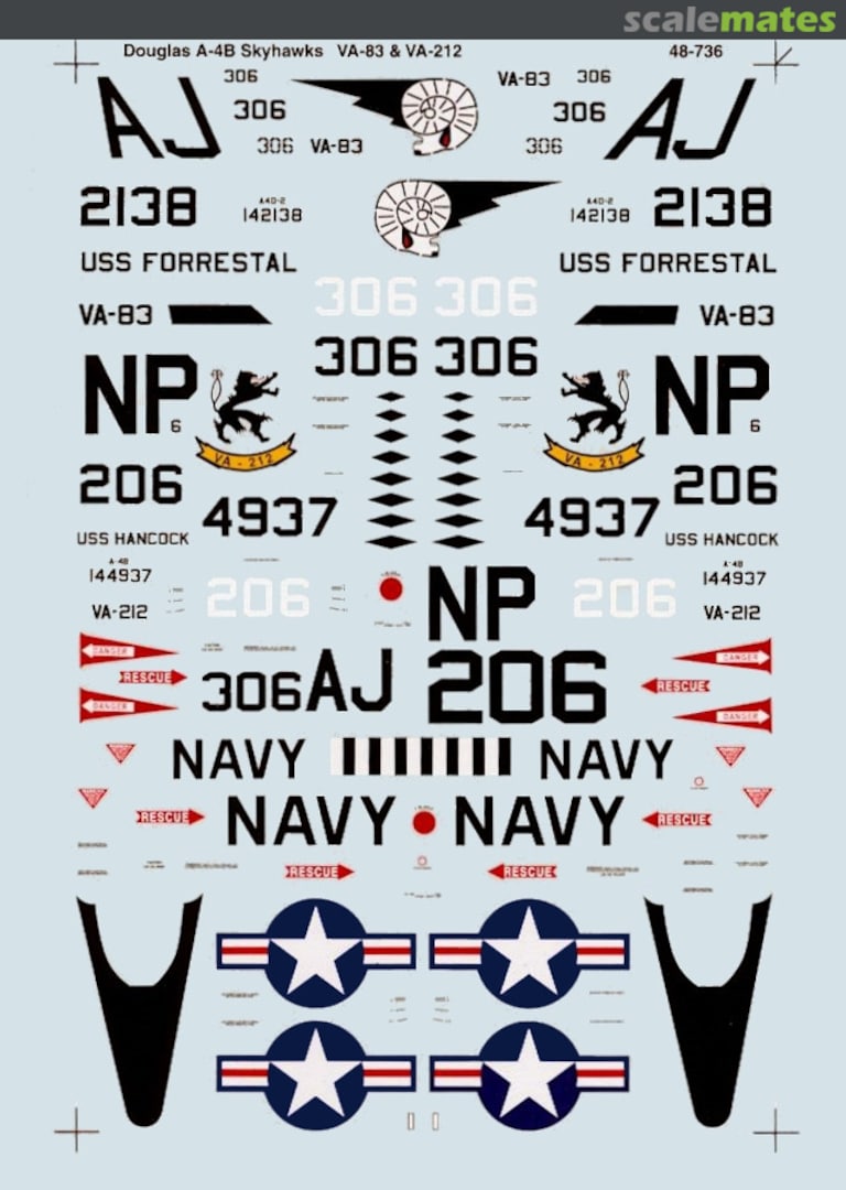 Boxart Douglas A-4B Skyhawks 48-0736 SuperScale International