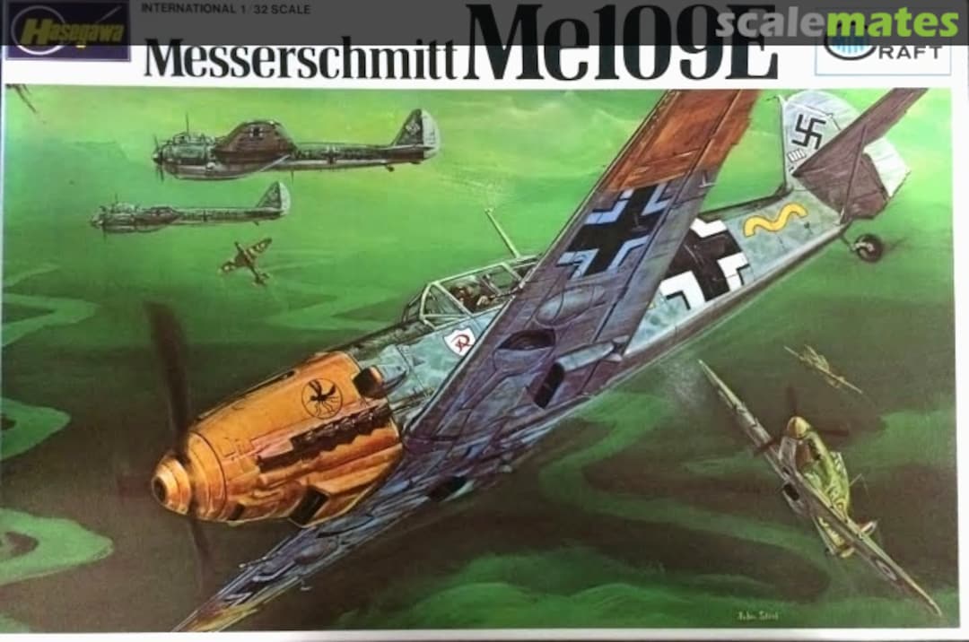 Boxart Messerschmitt Me109E JS-073 Minicraft Hasegawa