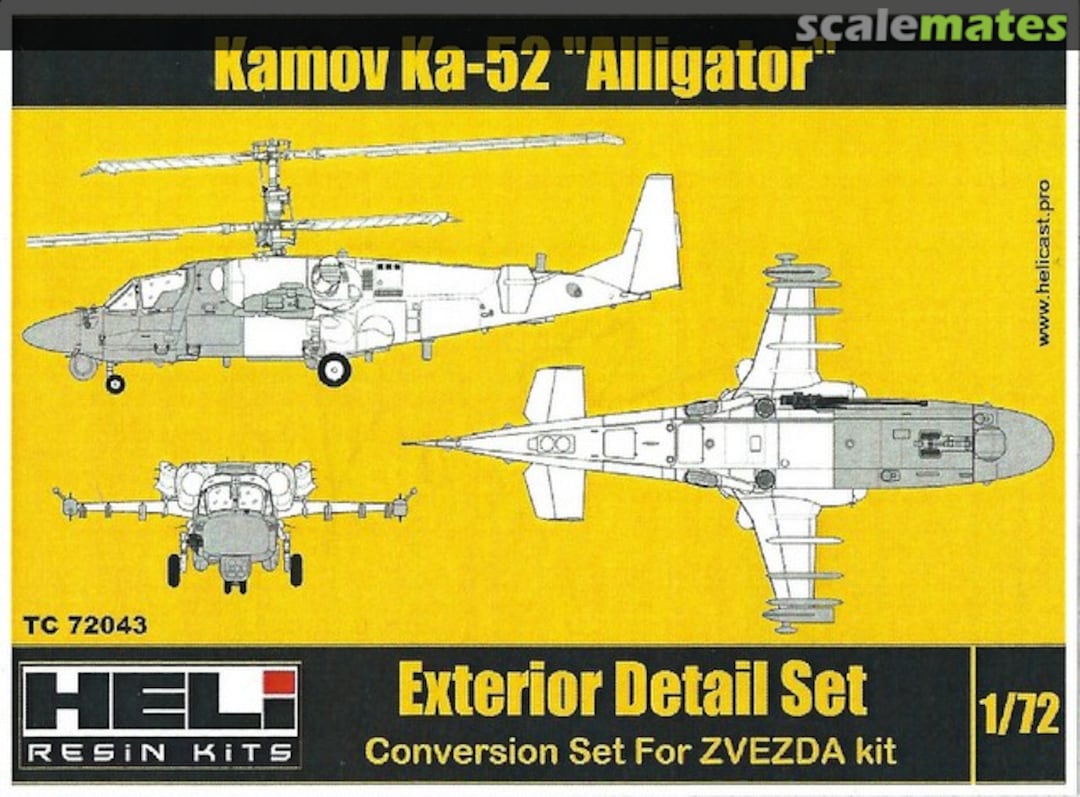 Boxart Kamov Ka-52 "Alligator" TC72043 HELI Resin Kits