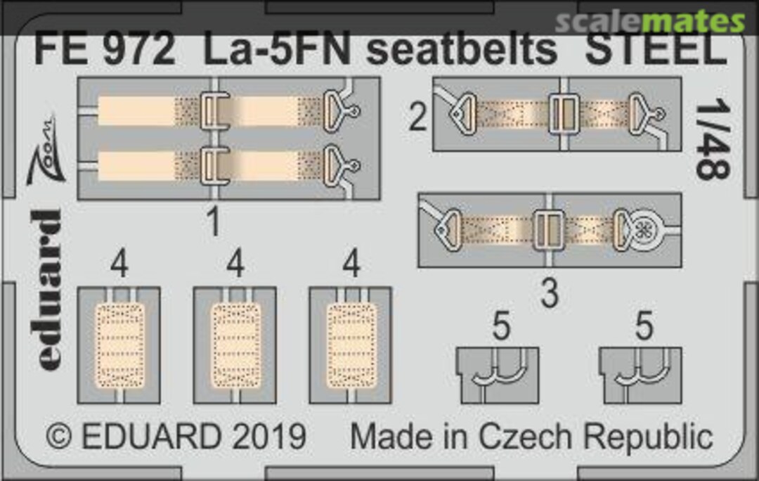 Boxart La-5FN seatbelts STEEL FE972 Eduard