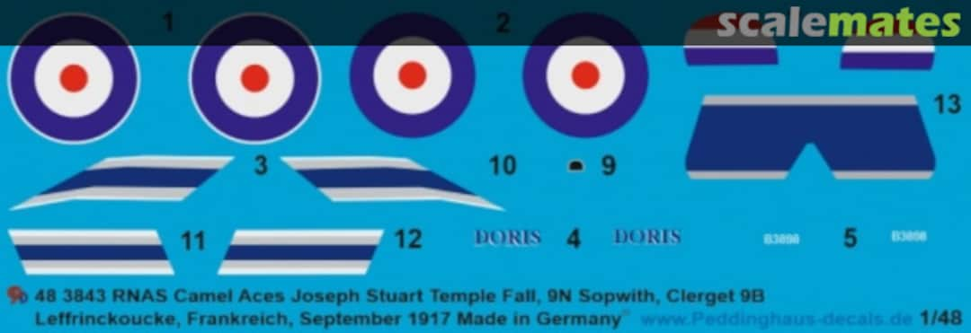 Boxart Sopwith Camel 48 3843 Peddinghaus-Decals