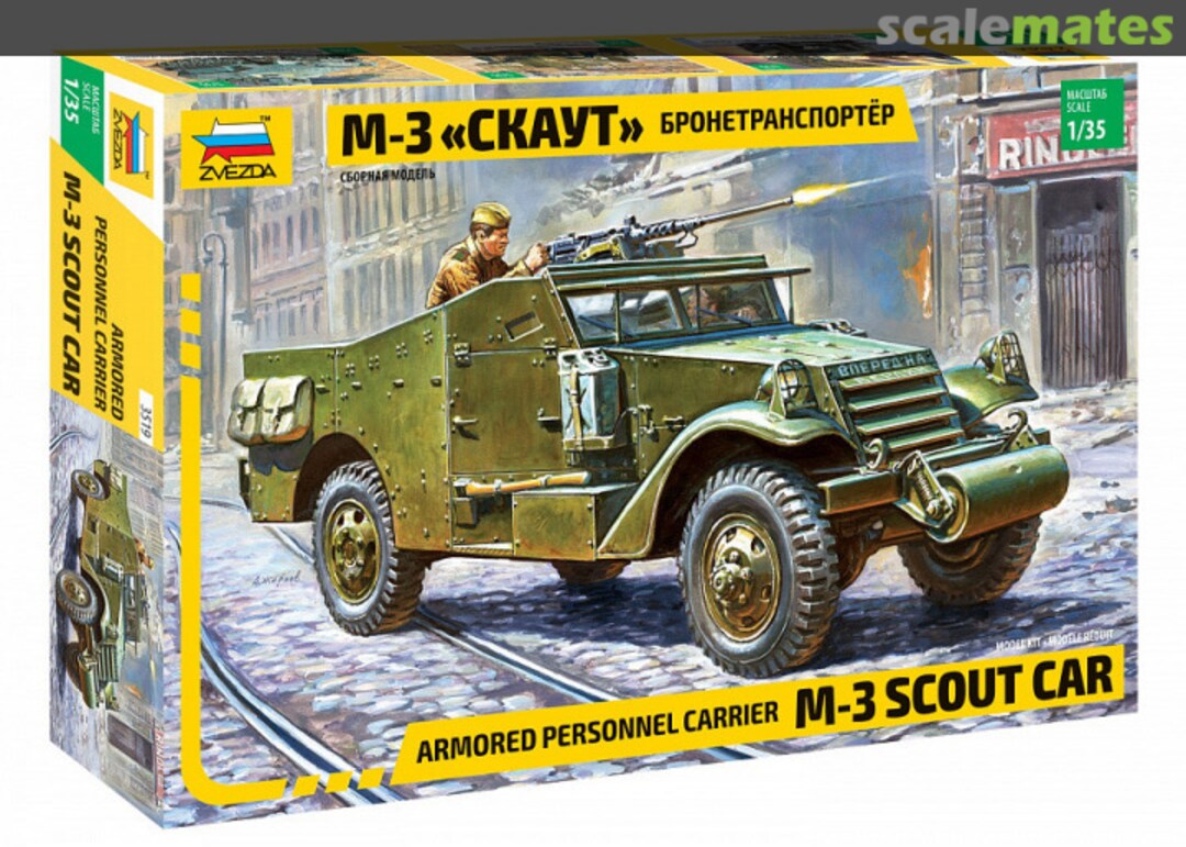 Boxart M3 Scout Car 3519 Zvezda