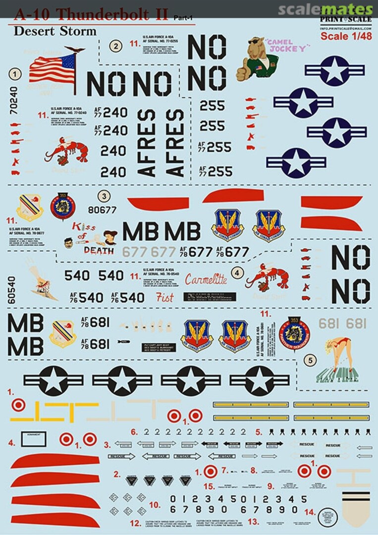 Boxart A-10 Thunderbolt II 48-210 Print Scale