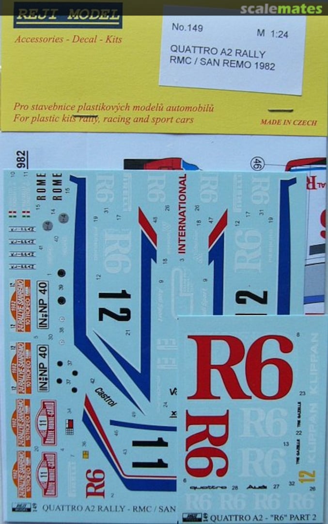 Boxart Audi Quattro A2 "R6" Monte-Carlo/Sanremo 1982 149 REJI Model