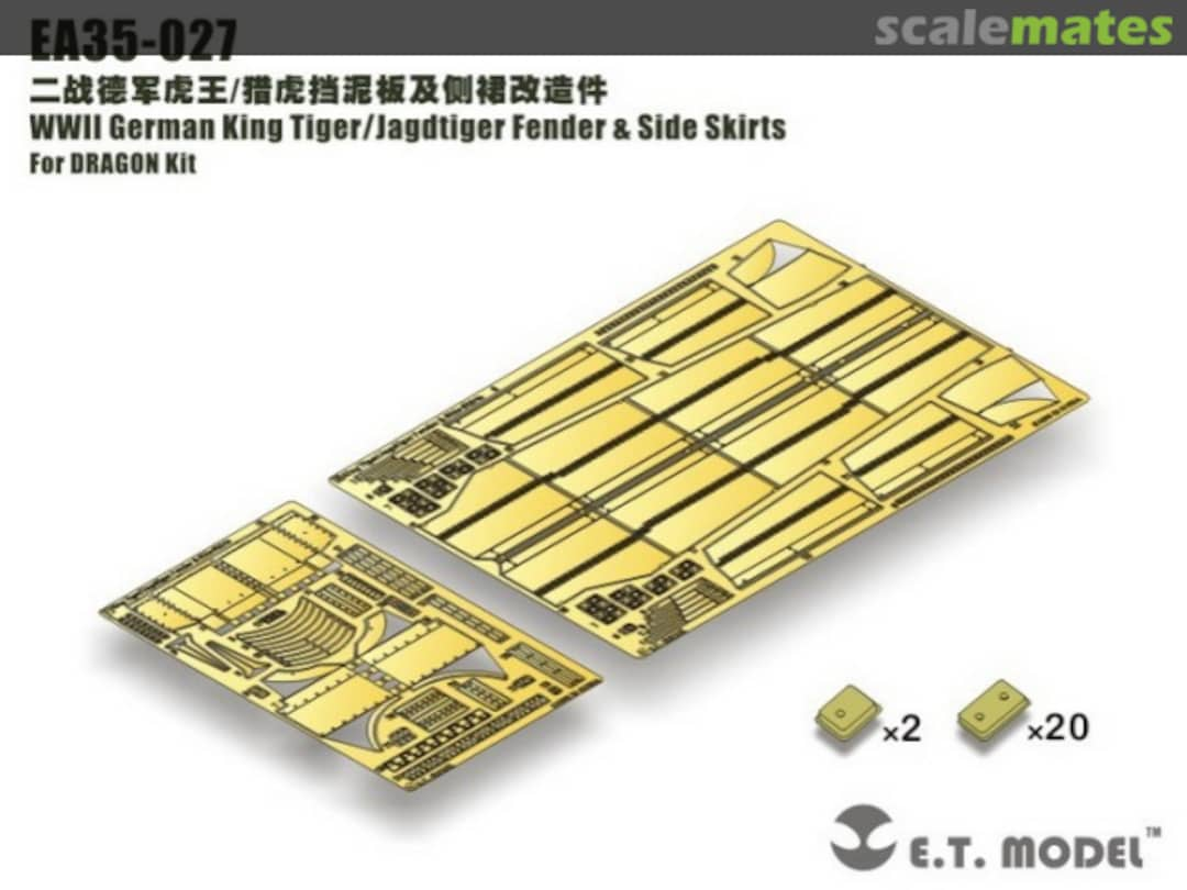 Boxart King Tiger/Jagdtiger Fender & Side Skirts (Dragon) EA35-027 E.T. Model