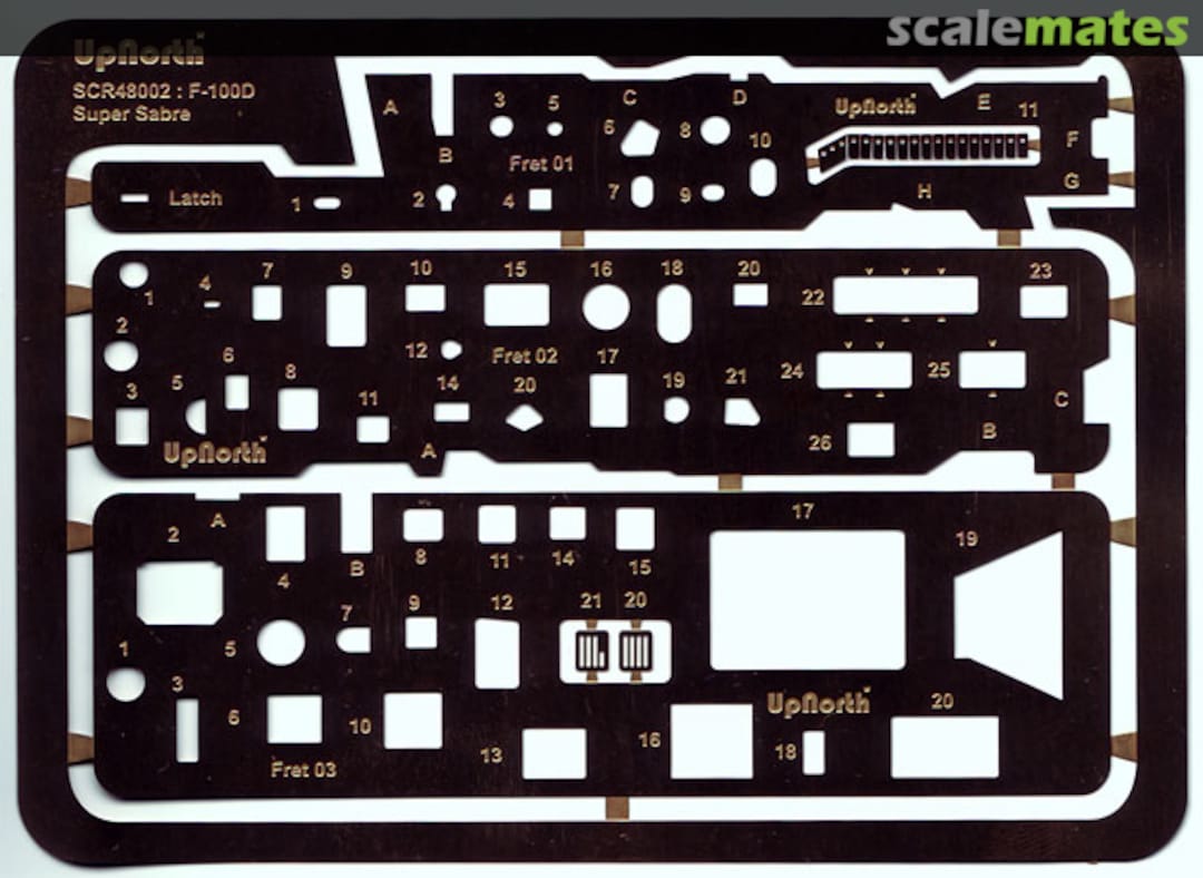 Boxart NA F-100D scribing pattern tool (Monogram) SCR48002 UpNorth