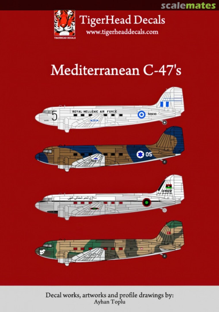 Boxart Mediterranean C-47's 72006 TigerHead Decals