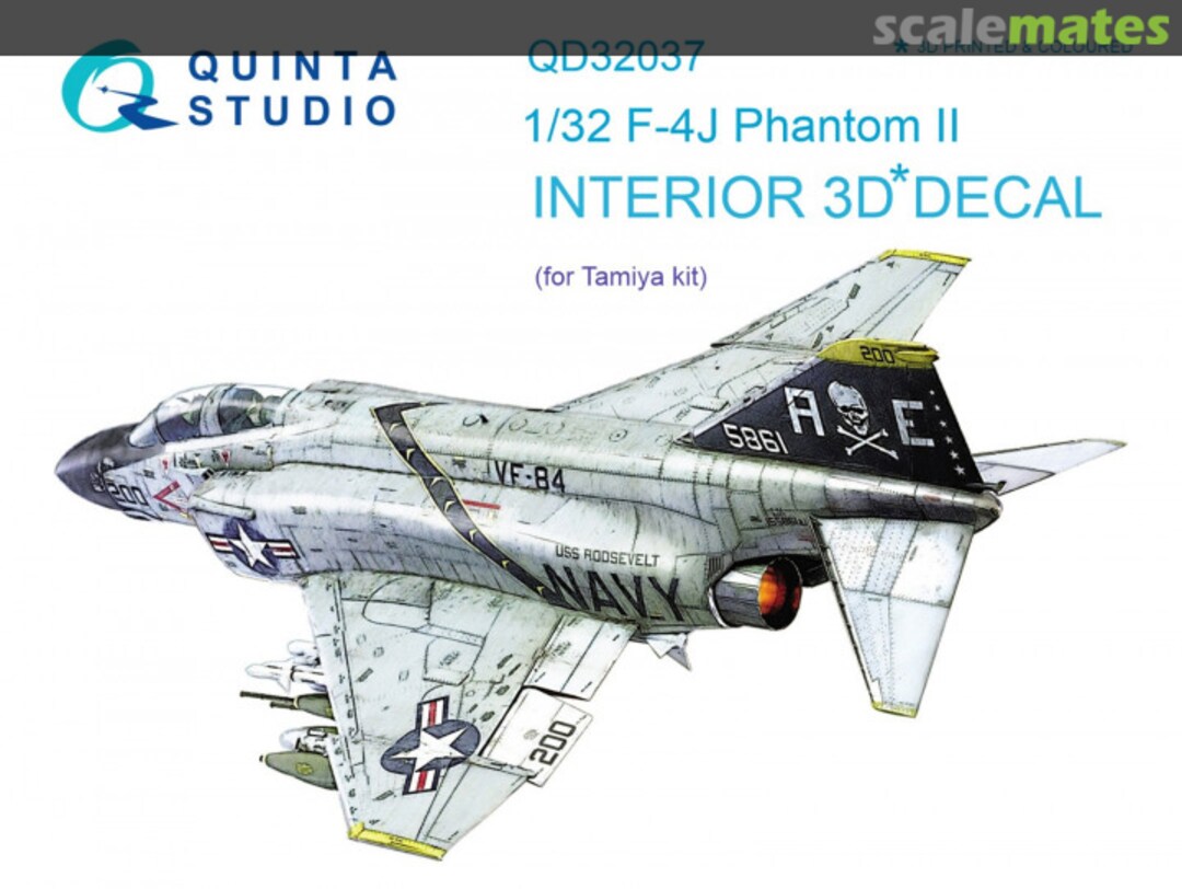 Boxart F-4J Phantom II interior 3D decals QD32037 Quinta Studio