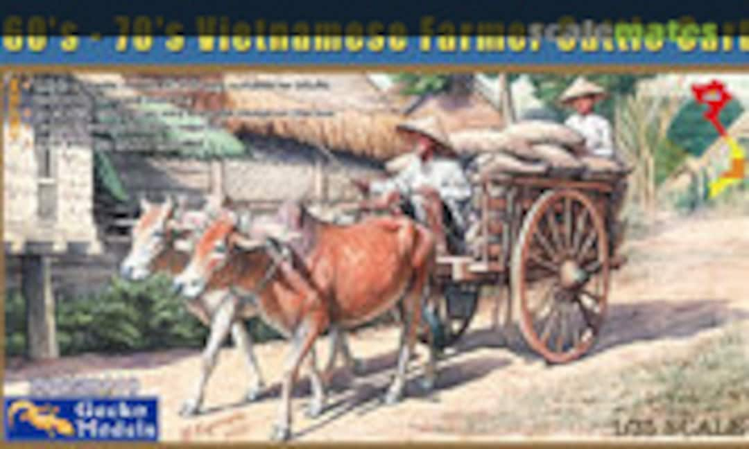 1:35 60's-70's Vietnamese Farmer Cattle Cart (Gecko Models 35GM0110)