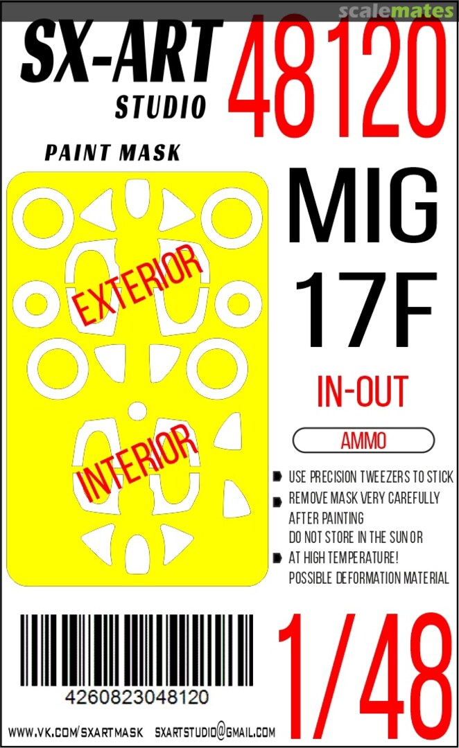 Boxart MiG-17F masks 48120 SX-Art