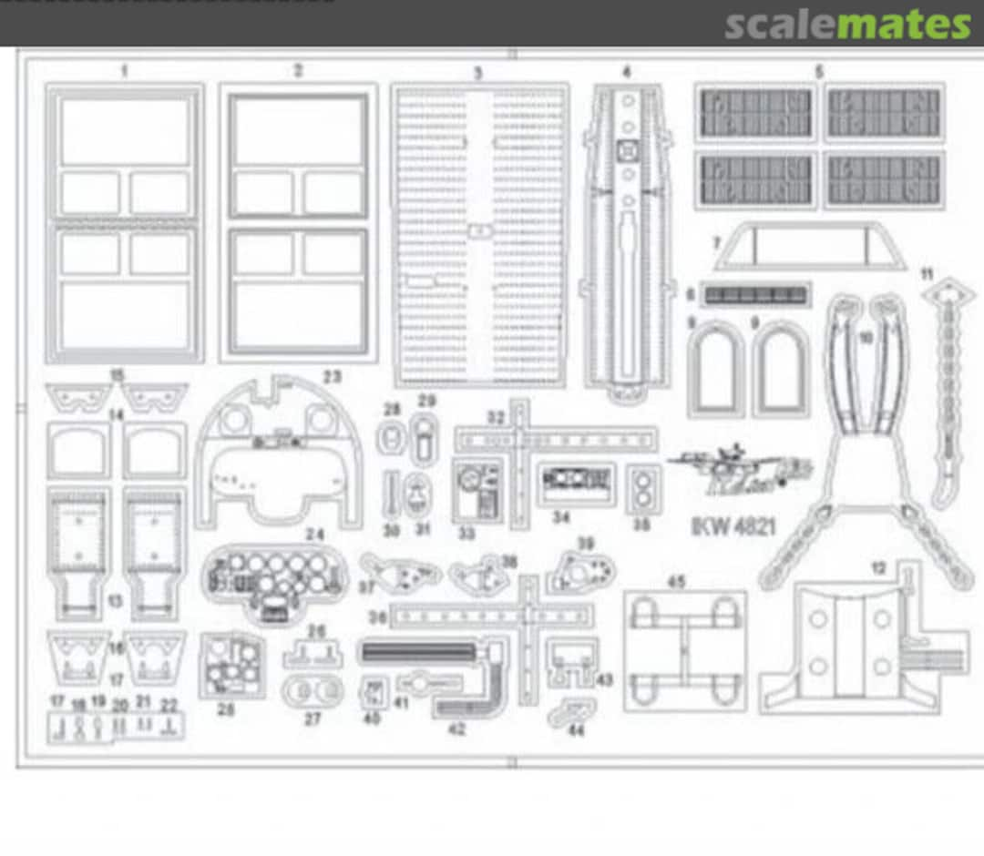 Boxart Interior Photoetched Set for Reggiane 2001 IKW4821 Italian Kits