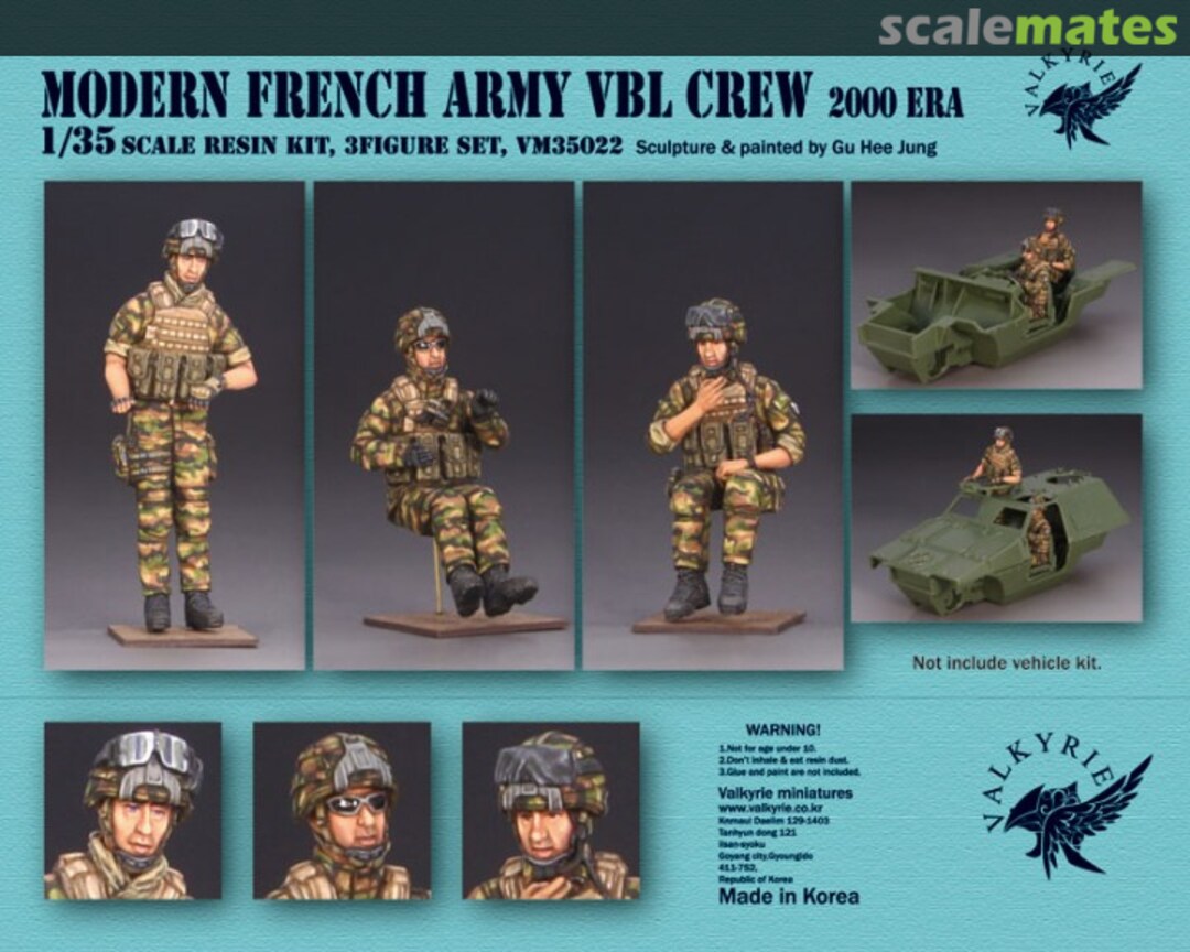 Boxart Modern French Army VBL Crew VM35022 Valkyrie Miniature