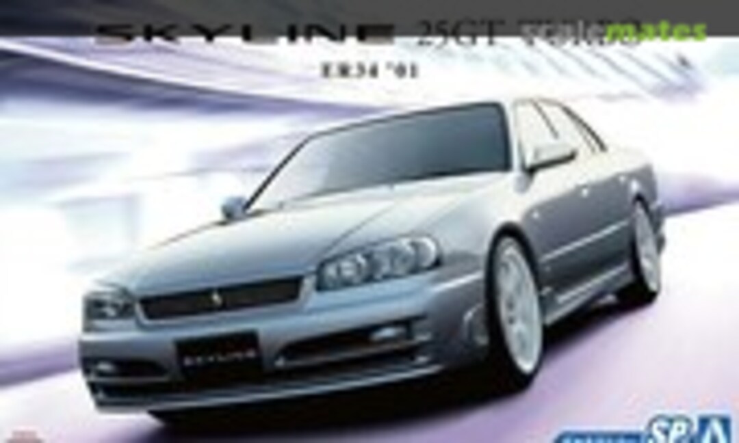 1:24 Nissan ER34 Skyline 25GT Turbo '01 Custom Wheel (Aoshima 055960)