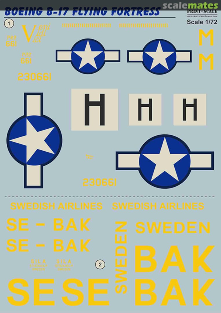 Boxart B-17F. Veni Vidi Vici 72-339 Print Scale