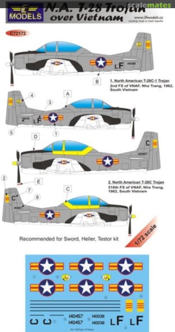 Boxart North-American T-28 Trojan over Vietnam C72172 LF Models