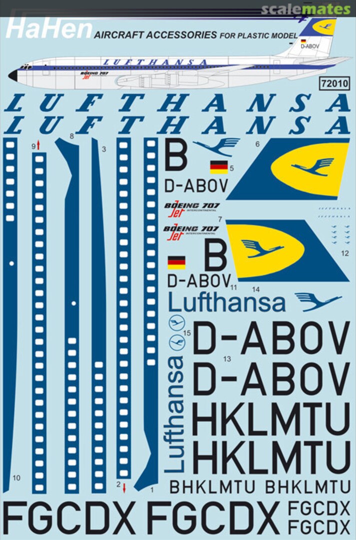 Boxart B-707-330B Lufthansa 72010 HaHen