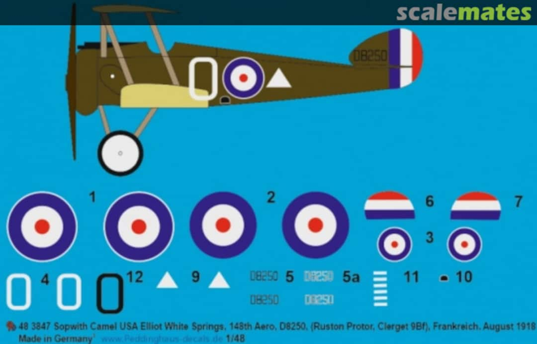 Boxart Sopwith Camel 48 3847 Peddinghaus-Decals