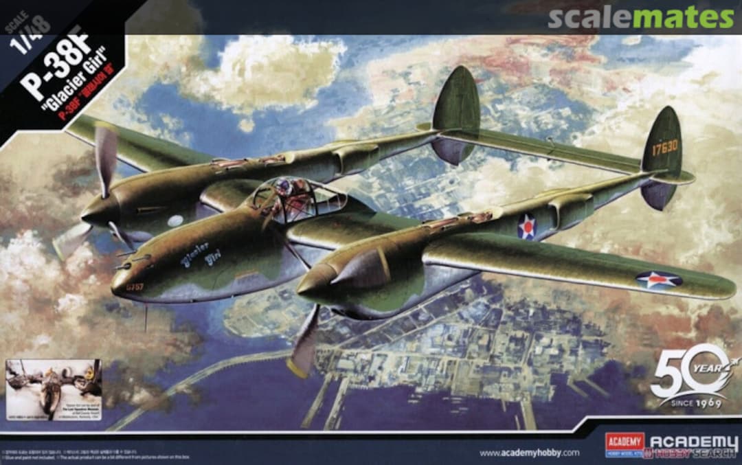 Boxart P-38F "Glacier Girl" 12208 Academy