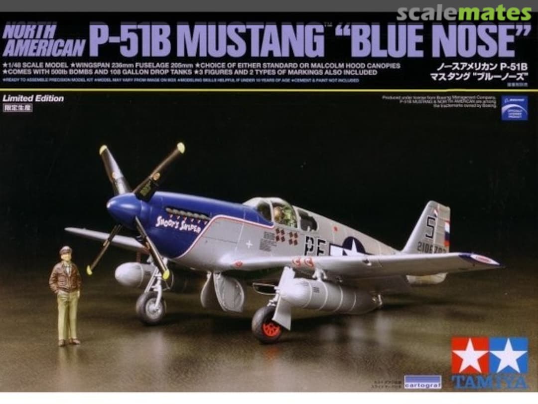 Boxart North American P-51B Mustang "Blue Nose" 92216 Tamiya