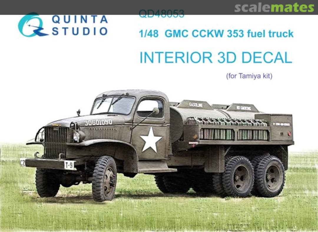 Boxart GMC CCKW 353 Fuel Truck interior 3D decals QD48053 Quinta Studio