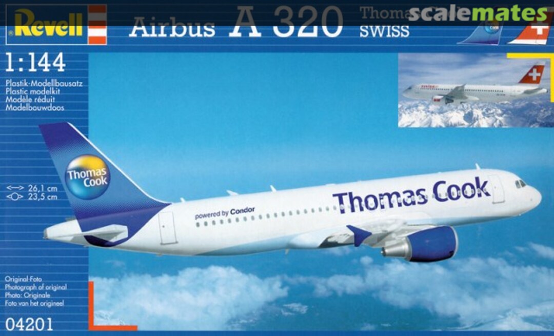 Boxart Airbus A320 Thomas Cook / Swiss 04201 Revell