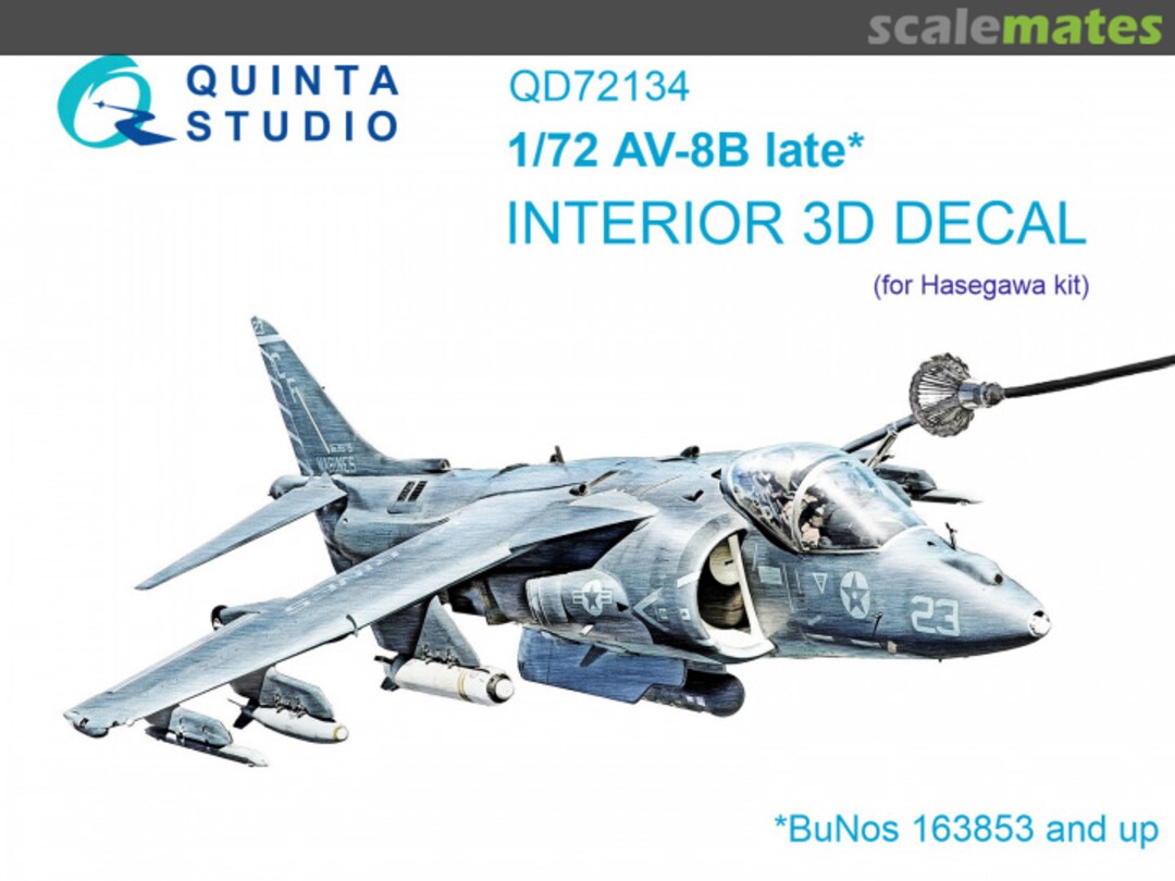 Boxart AV-8B Late* interior 3D decals QD72134 Quinta Studio