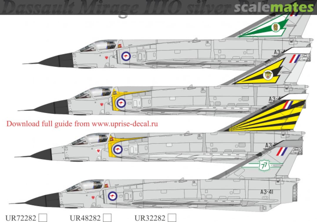 Boxart Dassault Mirage IIIEO Australia Silver Pt.1 UR48282 UpRise Decal Serbia