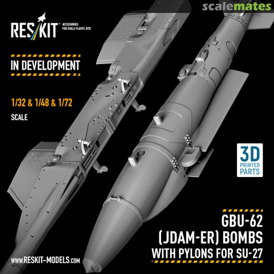 Boxart GBU-62(JDAM-ER) Bombs With Pylons For Su-27 RS32-0492 ResKit