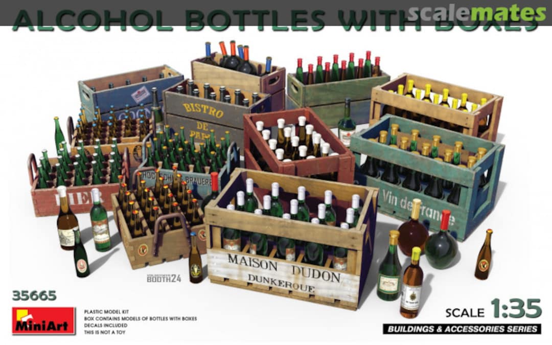 Boxart Alcohol Bottles With Boxes 35665 MiniArt