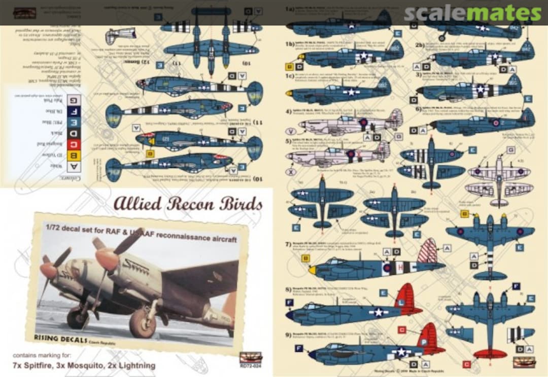 Boxart Allied Recon Birds RD72-024 Rising Decals