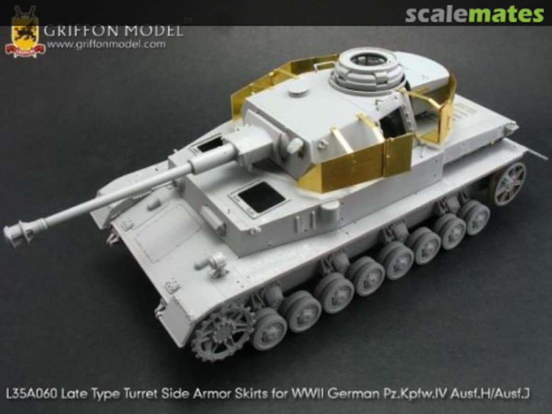 Boxart Late Type Turret Side Armor Skirts for Pz.Kpfw.IV Ausf.H/Ausf.J L35A060 Griffon Model