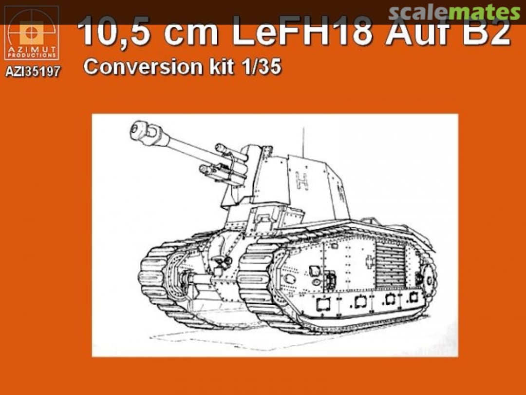 Boxart 10,5cm leFH 18/3 (Sf.) auf Gw. B-2 740(f) conversion 35197 ADV Azimut