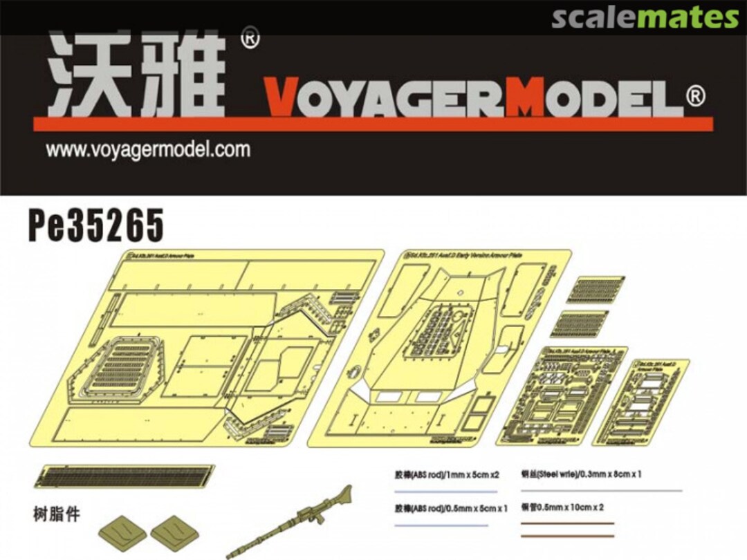 Boxart Sd.Kfz. 251 Ausf.D Early Version Armour Plate PE35265 Voyager Model