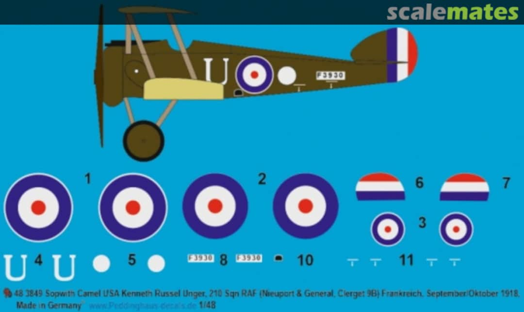 Boxart Sopwith Camel 48 3849 Peddinghaus-Decals