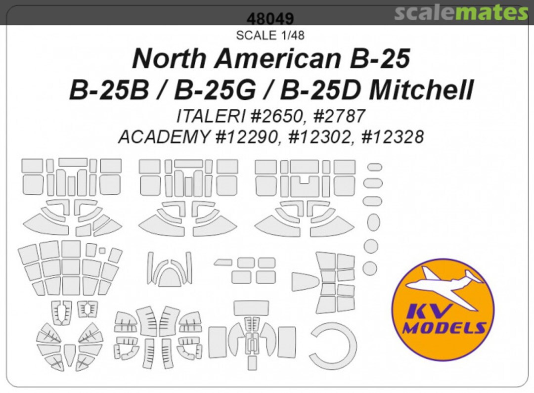 Boxart North American B-25B/G/D Mitchell 48049 KV Models