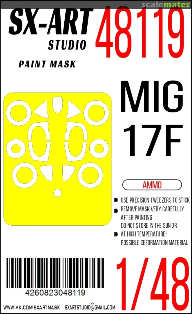 Boxart MiG-17F masks 48119 SX-Art