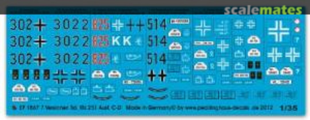 Boxart Sd.Kfz.251 Ausf. C & D EP 1867 Peddinghaus-Decals