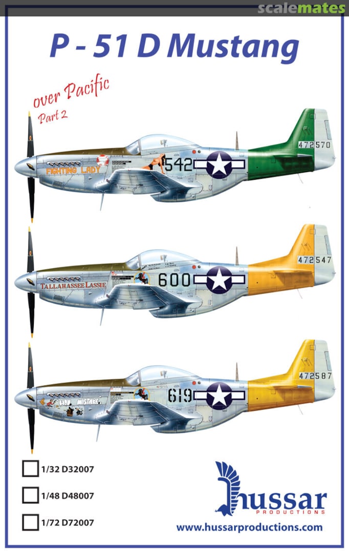 Boxart P-51D Mustang over Pacific D72007 Hussar Productions