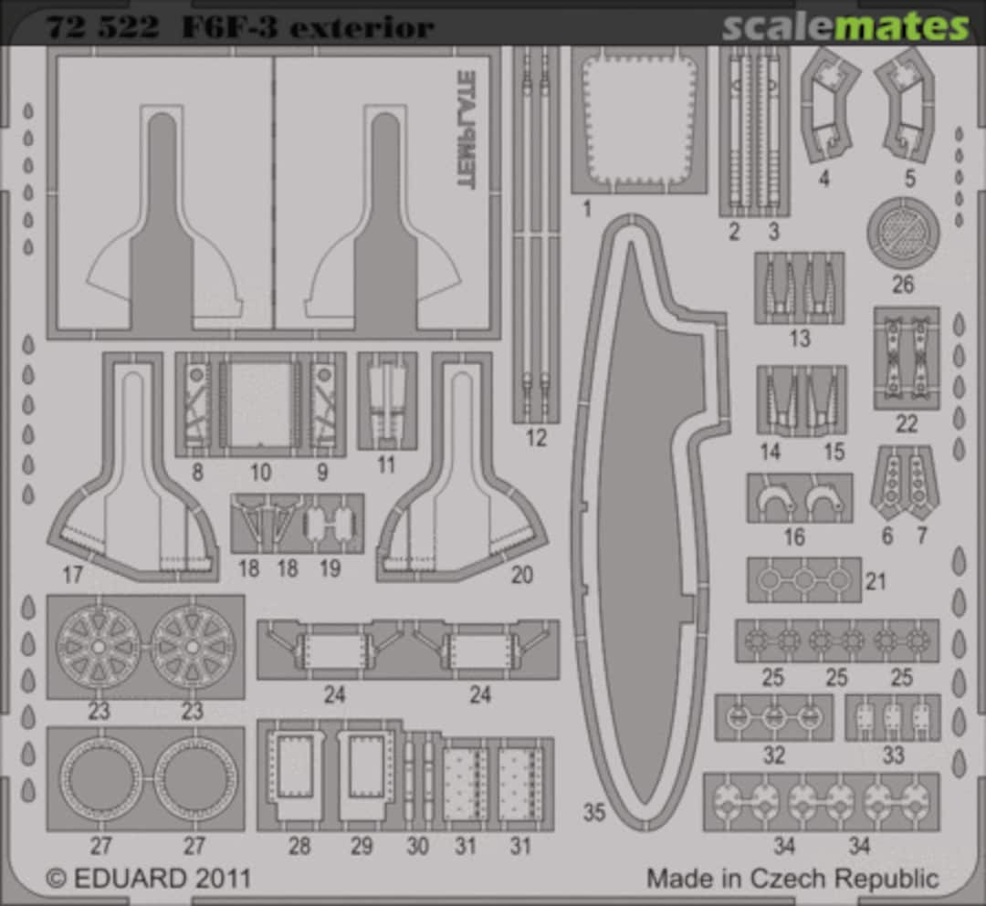 Boxart F6F-3 exterior 72522 Eduard