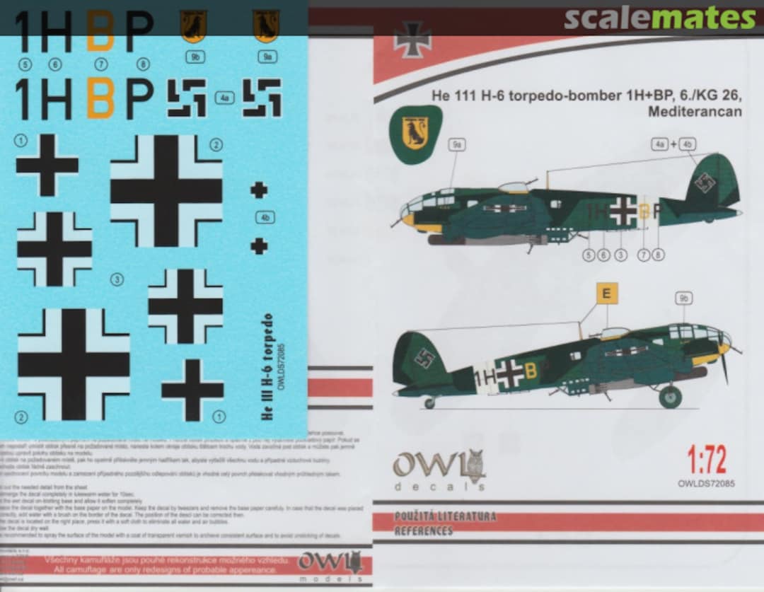 Boxart Heinkel He 111H-6 torpedo-bomber OWLDS72085 OWL