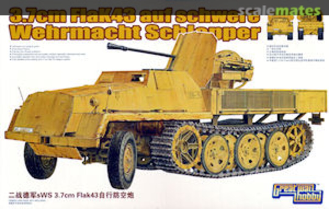 Boxart 3.7cm FlaK 43 auf Schwere Wehrmacht Schlepper with Engine Set L3516C Great Wall Hobby