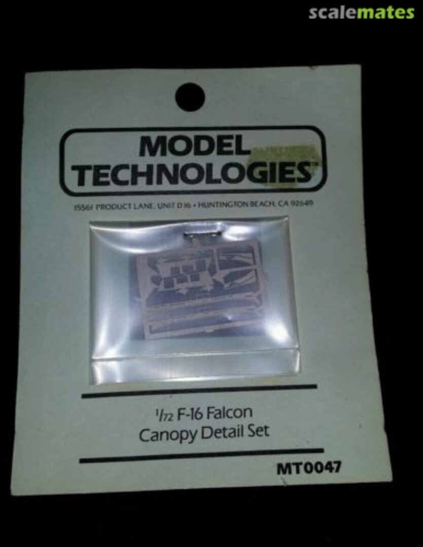 Boxart F-16 Falcon Canopy Detail Set MT0047 Model Technologies